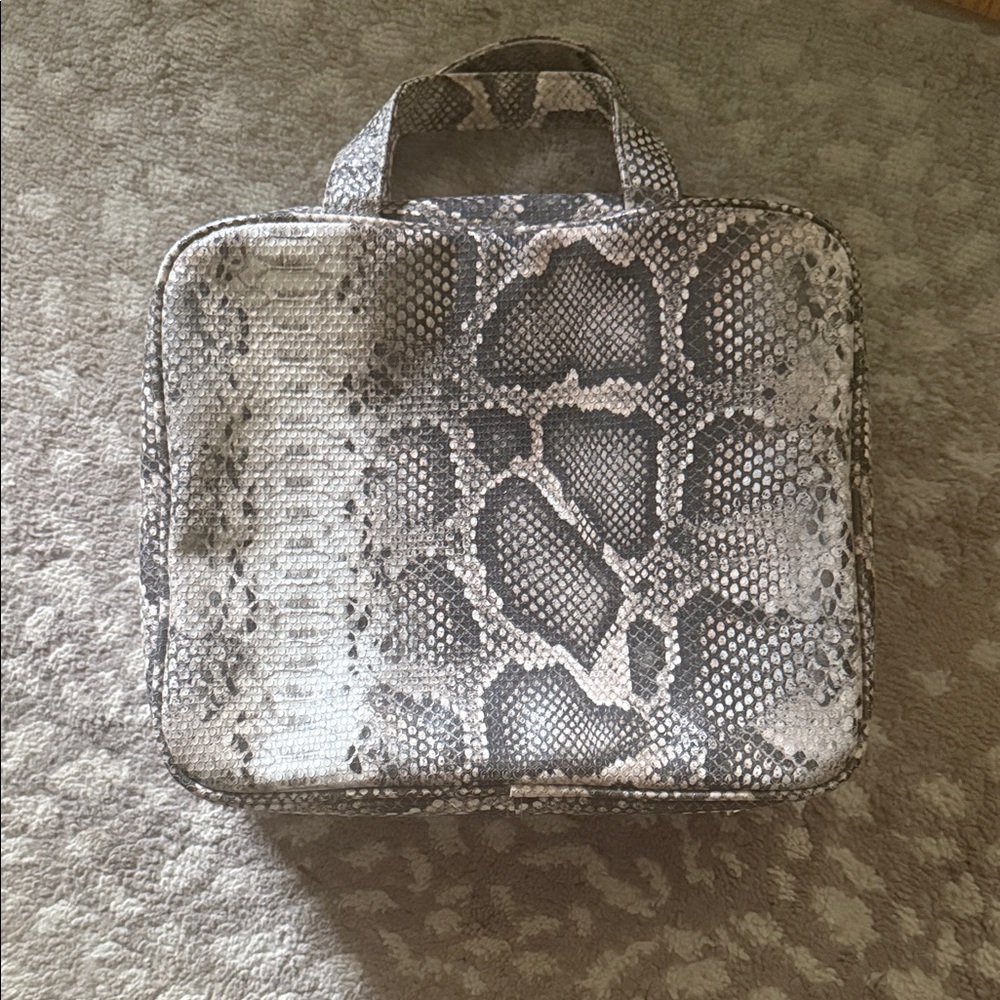 Snakeskin Print Makeup Bag